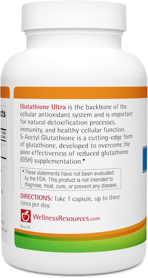 Glutathione Ultra with Emothion S-Acetyl Glutathione (100Mg, 90 Capsules) Highest Absorption Antioxidant for Cells, Liver, Immune Health