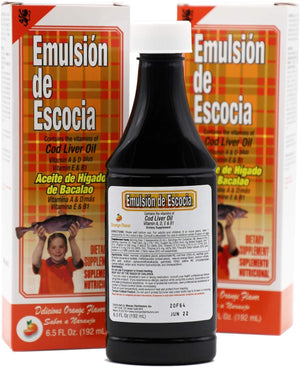 Cod Liver Oil Liquid, Cherry, Fish Oil Liquid with Vitamins A, D, E & B1 for Kids & Adults, Immune & Bone Health, Omega-3, 2 Pack (6.5 Fl Oz Each)