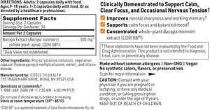 Klaire Labs Acumen - Cognitive Support Supplement with Bacopa Monnieri Extract - Memory Support - Gluten-Free & Hypoallergenic Bacopa Capsules for Adults & Kids 7+ (60 Capsules)
