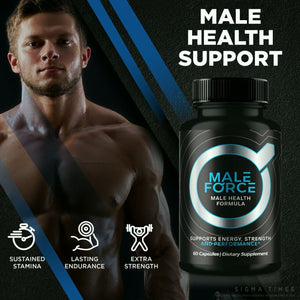 Male Force Pills for Men, Boosts T-Levels for Peak Performance 60Ct