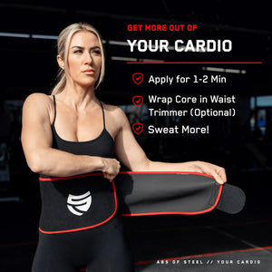 Steelfit Abs of Steel | Heat-Activated Maximum Definition Cream | 30-45 Days of Supply | Skin Firming Lotion for Sculpting Abs | L-Carnitine Supplement | Pre & Post Workout for Men & Women