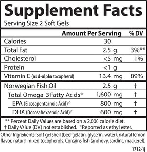 '- Elite Omega-3 Gems, 1600 Mg Omega-3S, Heart, Brain & Vision Support, Wild Caught, Orange, 180 Soft Gels
