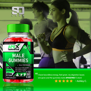 (2 Pack) Apex Testodrive Male Gummies, Apex Testo Drive for Men (120 Gummies)