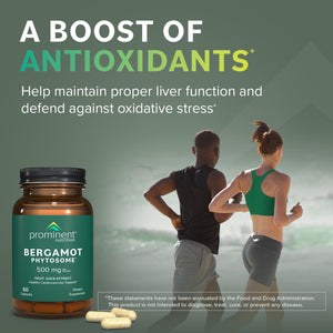Bergamot Phytosome™ Supplement - Healthy Cardiovascular & Healthy Cholesterol Level Support - Bergamonth Supplement 500 Mg, 60 Day Supply