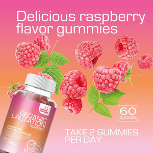 Lactation and Postpartum Support Gummies - with Blessed Thistle, Fennel Seed, Milk Thistle, Moringa, Sunflower Lecithin, Vitamin D3 & B12 - Increase Milk Supply Milk Production