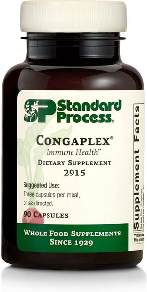 Standard Process Congaplex - Thymus Gland Support Supplement - Support Immune Health with Calcium Lactate, Magnesium, Vitamin C & Vitamin a - Immune System Aid with Mushroom Powder - 150 Capsules