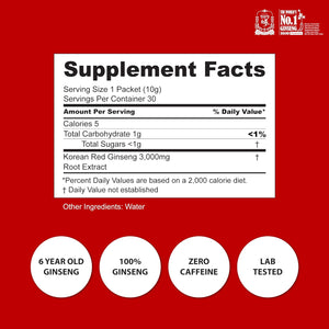 Korean Red Ginseng Everytime 2000Mg with Propolis - 20 Sticks