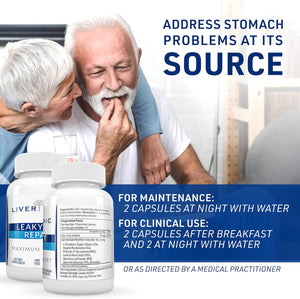 Leaky Gut Repair Maximum Support Gut Health L-Glutamine, Slippery Elm for IBS, Heartburn Relief, Non-Gmo for Women & Men, 60 Caps