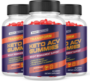 3 Pack- Transform ACV Gummies, Weight Loss, Fat Burner, Appetite Suppressant-18