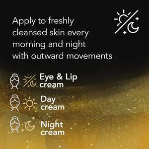 CICATRICURE Gold Lift anti Gravitational Wrinkles Skin Care Gift Set with Day Anti-Wrinkle Cream + SPF 30 , Night Anti-Wrinkle Cream & Dual Contour Eye and Lip Wrinkle Cream, 3 Piece Set