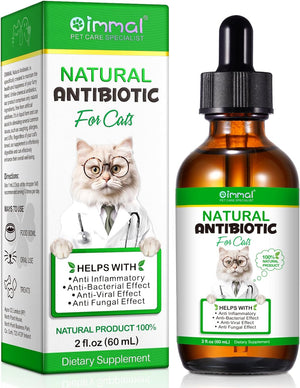 Premium Cat Antibiotics Supplement - Essential Multivitamin for Infection Support-Cat Antibiotic, Supports Cat Allergy Itch Relief, White