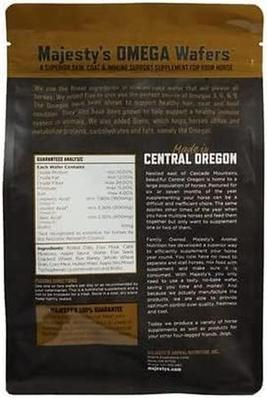 Majesty'S Omega Wafers - Superior Horse/Equine Skin, Coat, and Immune Support Supplement - Omega 3, 6, 9, and Biotin (Regular, 2 Pack(120 Count Total))