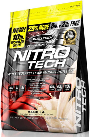 Muscletech Whey Protein Powder Nitro-Tech Whey Protein Isolate & Peptides & Nitro-Tech Whey Protein Powder Isolate & Peptides