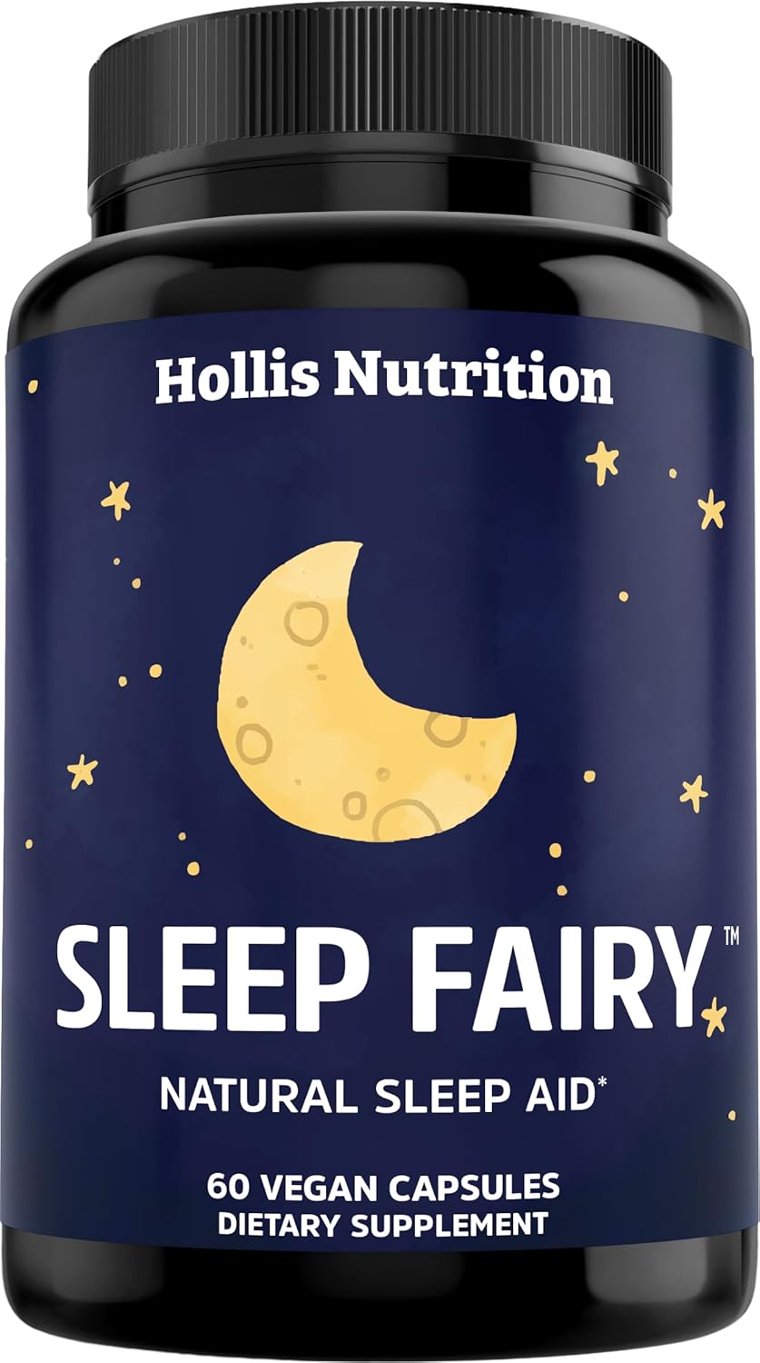 SLEEP FAIRY Natural Sleep Aid | Melatonin 10Mg, Magnesium Glycinate 500Mg, L-Theanine, B6, 5-HTP, GABA, Valerian Root & Ashwagandha | Herbal Sleeping Pills for Adults | Vegan Sleep Pills | MADE in USA