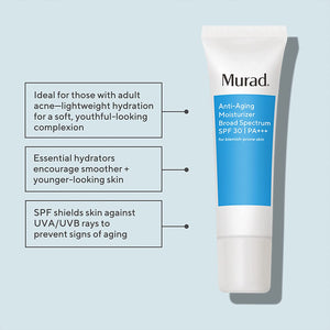 Murad Anti-Aging Moisturizer Broad Spectrum SPF 30 (UPDATED PACKAGING) | Grease-Free Face Moisturizer for Women & Men - Anti-Aging Face Cream with SPF, 1.7 Fl Oz