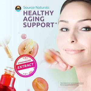 Source Naturals Resveratrol 200 Mg for Heart and Healthy Aging - 30 Vegetarian Capsules