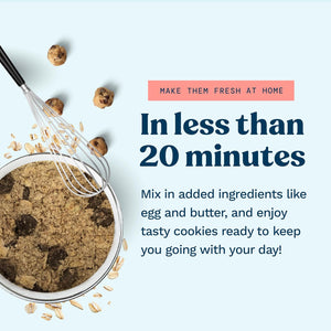Lactation Cookies Mix - Oatmeal Breastfeeding Cookie Supplement Support for Breast Milk Supply Increase with Flax Seed and Brewers Yeast (Chocolate Chip) 15Oz