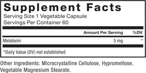 FORCE FACTOR Melatonin 5Mg, Drug-Free Supplement, Vegan, Non-Gmo, 60 Vegetable Capsules