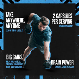 Animal Micronized Creatine Monohydrate Capsules - 300 Caps, 2500Mg per Serving for Muscle Growth, Strength, and Endurance