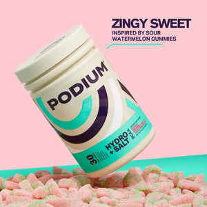 Podium Nutrition, Instantized BCAA Powder, Hydro and Salt, Mango Peach, 30 Servings, Electrolytes, Hydration, Recovery