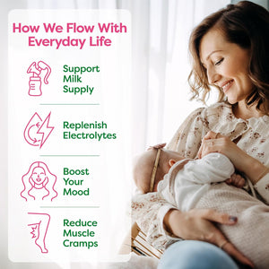 Lactation Supplement Support, Coconut Water, Vitamins & Electrolyte Drink for Breastfeeding, Breast Milk & Immune Support, Lactation Cookies Alt, Gluten Free, Low Sugar, 8 Variety Pack