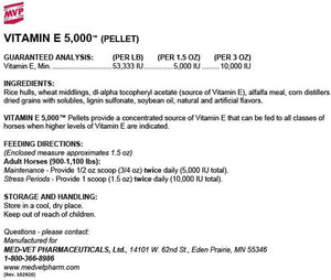 Vitamin E 5,000 (3Lb) Pelleted Vitamin E for Horses…