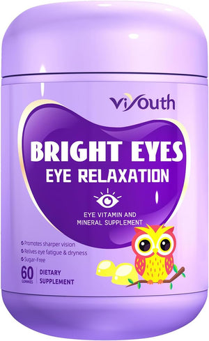 Eye Vitamin Supplement Lutein Gummies, Lutein and Zeaxanthin Gummy Vitamins Eye Care - Lutein Gummies, Helps Clear Vision, Supports Blue Light, 60 Gummies