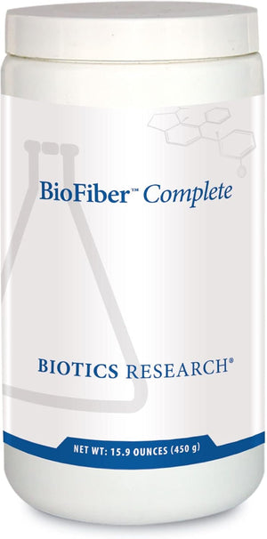 Biofiber Complete - 10 Whole Food Fibers (Organic & Non-Gmo), 5G of Fiber per Serving, Easy-To-Mix Powder, Prebiotic Gut Support 15.9 Oz