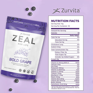 Zurvita Zeal for Life 30-Day Wellness Bag, 420 Grams, Wild Berry (Guarana Free)