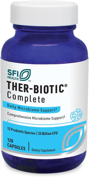 Klaire Labs Ther-Biotic Complete - Probiotic Supplement with 25 Billion CFU - Hypoallergenic Probiotics for Men + Women - Digestive, Gut Health + Immune Support - Dairy-Free (60 Caps / 2 Pack)