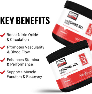 L Arginine HCL, L-Arginine Supplement to Boost Nitric Oxide for Better Circulation, Blood Flow, and Muscle Pumps, L Arginine Powder 6000Mg, Unflavored, 30 Servings
