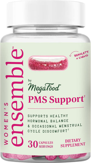 Megafood PMS Support - Supplement for Women - Clinically Shown - Supports Hormone Balance for Women Associated with the Menstrual Cycle - with Chaste Tree Berry, Primrose Oil & Dong Quai - 30 Capsules