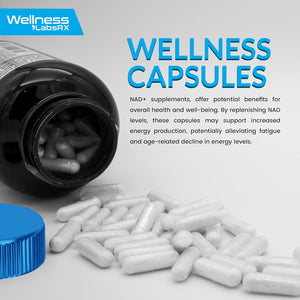 NAD Supplement, 1500Mg - Liposomal NAD+ Supplement with Resveratrol, Nad plus Boosting Supplement - Support Cellular Health, Stamina & Healthy Aging - Ultra Strength Capsules - 3 Pack