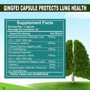 Royavita®Lung Cleanse Is an Effective Agent to the People at Risk or Challenged by Viral Infection, Smoking, COPD, Asthma, Pollution - 7 Natural Ingredients - Non-Gmo - Made in USA (1)