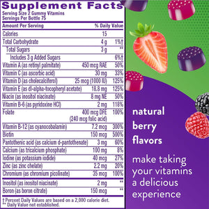 Vitafusion Probiotic Gummy Supplements, Raspberry, Peach and Mango Flavors & Vitamin D3 Gummy Vitamins for Bone and Immune System Support