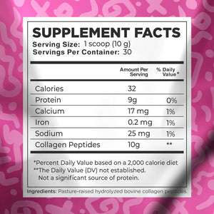 Collagen Peptides Powder for Women Hydrolyzed Collagen Protein Types I and III Non-Gmo Grass-Fed Gluten-Free Kosher and Pareve Unflavored Easy to Mix Drink Healthy Hair Skin Joints Nails 10 Oz