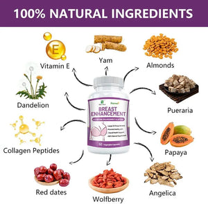 Breast Enhancement Capsule, A-D Boobs Enlargement and Lifting, Nature Breast Boobs Supplement Pills for Women, 60 Count