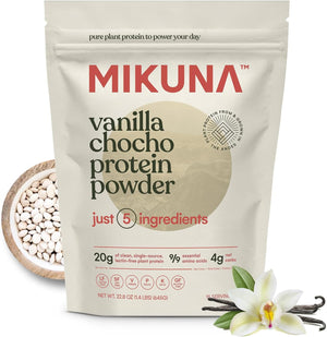 Mikuna Vegan Protein Powder (Unflavored, 15 Servings) - Plant Based Chocho Superfood Protein - Dairy Free Protein Powder Packed with Vitamins, Minerals & Fiber - Gluten, Keto & Lectin-Free