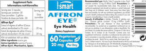'- Affron Eye 20Mg per Day - Saffron Supplement 3% Crocin - Saffron Stigma Extract (Crocus Sativus) - Eye Vitamins - Macular Support | Non-Gmo & Gluten Free - 60 Vegetarian Capsules