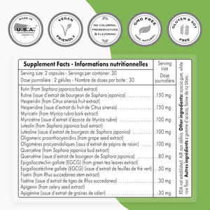 '- Flavolife (Flavonoid Complex Supplement) - with Luteolin, Myricetin, Fisetin, Rutin, Quercetin, EGCG, Apigenin, Hesperidin | Non-Gmo & Gluten Free - 60 Vegetarian Capsules