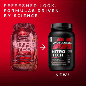 Protein Powder for Weight Loss | Nitro-Tech Ripped |Whey Protein Powder + Weight Loss Formula |Lose Weight |Weight Loss Protein Powder for Women & Men |Chocolate, 2 Lb(Package May Vary)