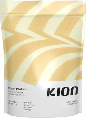 Kion Clean Protein Powder | 30 Servings (Unflavored) Unflavored / 1.54 Pound (Pack Of 1) by Kion