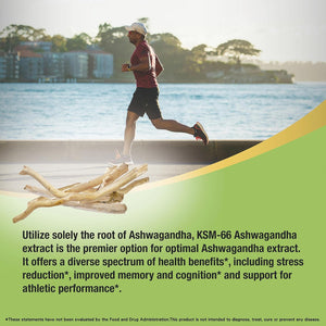 KSM-66 Ashwagandha | Highly Concentrated 22,500Mg Equivalent | 5% Withanolide | 95% Black Pepper Piperine | Stress Relief & Energy Support | Vegan, Gluten Free | 130 Capsules