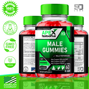 (2 Pack) Apex Testodrive Male Gummies, Apex Testo Drive for Men (120 Gummies)