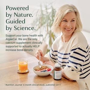 ALGAECAL plus - Organic Red Algae Calcium Supplement, Vitamin K2 MK7 (100Mg), Vitamin D3 (1600 IU), Magnesium (250Mg) & Trace Minerals, for Bone Strength, Easy to Swallow Caps, 3 Month Supply