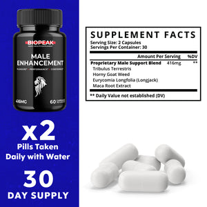 (2 Pack) Biopeak for Men, Bio Peak Advanced Male Support Pills (120 Capsules)