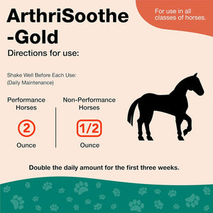 Naturvet Arthrisoothe-Gold Advanced Equine Glucosamine Joint Supplement Formula for Horses, Liquid, Made in the USA, 32 Ounce