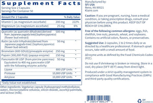 Klaire Labs Quercetin-Bromelain Forte - Immune & Seasonal Support Enzymes with Pancreatic, Proteolytic, Bromelain, Papain Enzymes & Bioflavonoids (100 Capsules)