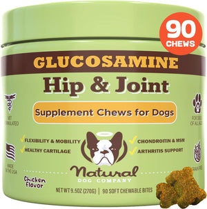 Natural Dog Company Skin & Coat Chews, Salmon & Peas Flavor, Dog Vitamins and Supplements for Healthy Skin & Coat, Itch Relief for Dogs with Allergies, with Biotin, Vitamin E, Omega 3, Antioxidant