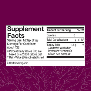 Host Defense Turkey Tail Mushroom Powder - Digestive Health & Immune Response Support Supplement - Mushroom Supplement for Gastrointestinal & Gut Microbiome Support - 7 Oz (133 Servings)*